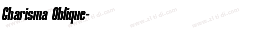 Charisma Oblique字体转换